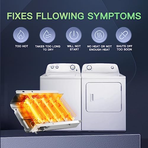 【Upgraded】279838 Dryer Heating Element For Whirlpool Kenmore Roper Maytag Amana Admiral Dryer Heating Element Parts Dryer Thermostat Thermal Fuse Medx655Dw1 500 600 70 80 Series Model 110 Dryer Part #TOP4