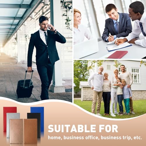 Image of Geyoga 6 Pcs Vinyl Checkbook Cover Personal Top Tear Checkbook Cover Holder Vinyl Check Holder for Men Women(Light Color)