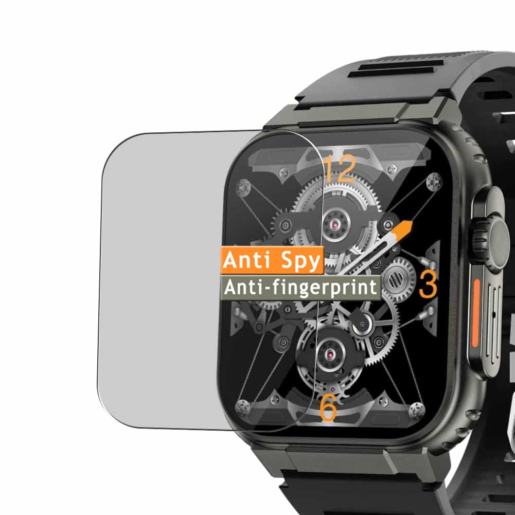 Vaxson Privacy Screen Protector, compatible with UHOOFIT A70 1.96" smartwatch Smart Watch Anti Spy Film Protectors Sticker [ Not Tempered Glass ]