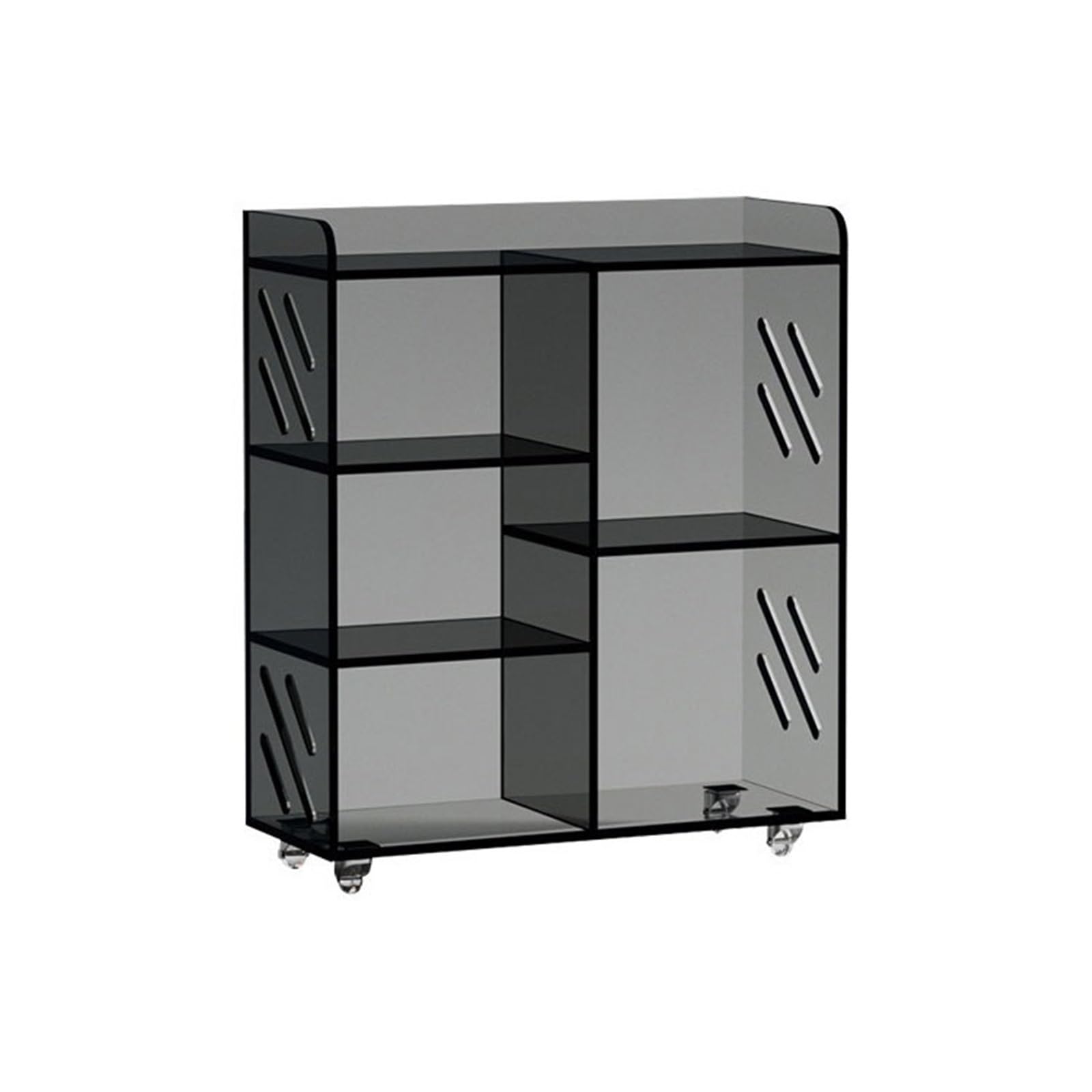 ZYYANSHOP Bookshelf Minimalist Light Luxury Mobile Bookshelf Home Acrylic Standing Storage Shelves with Wheels