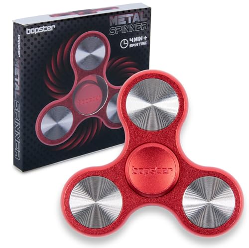 bopster Spinner en métal, spinner tri-fidget portable pour enfants et adultes, temps de rotation de 4 minutes et plus, 73 g, jouet de bureau lisse pour la gestion du...