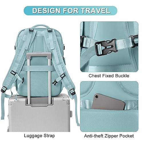 Image of coofay Expandable Backpack For Traveling On Airplane Travel Backpack For Women Men Airline Approved Carry On Bags For Airplanes Gym Bag With Shoe Compartment Waterproof Hiking Backpack Essentials