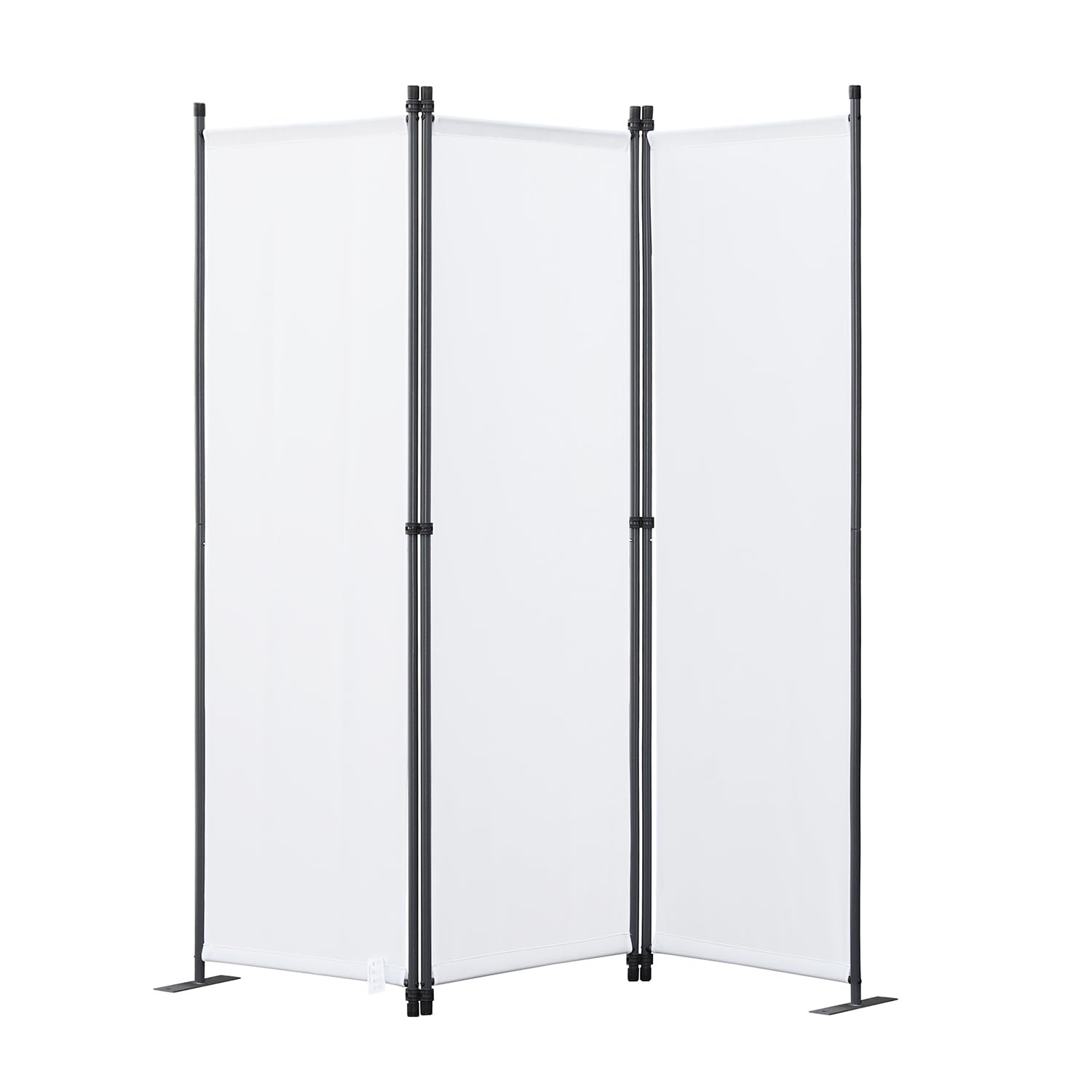 Angel Living Biombo Separador de 3 Paneles, Decoración Elegante, Separador de Ambientes Plegable, Divisor de Habitaciones, 168x165 cm (Blanco)
