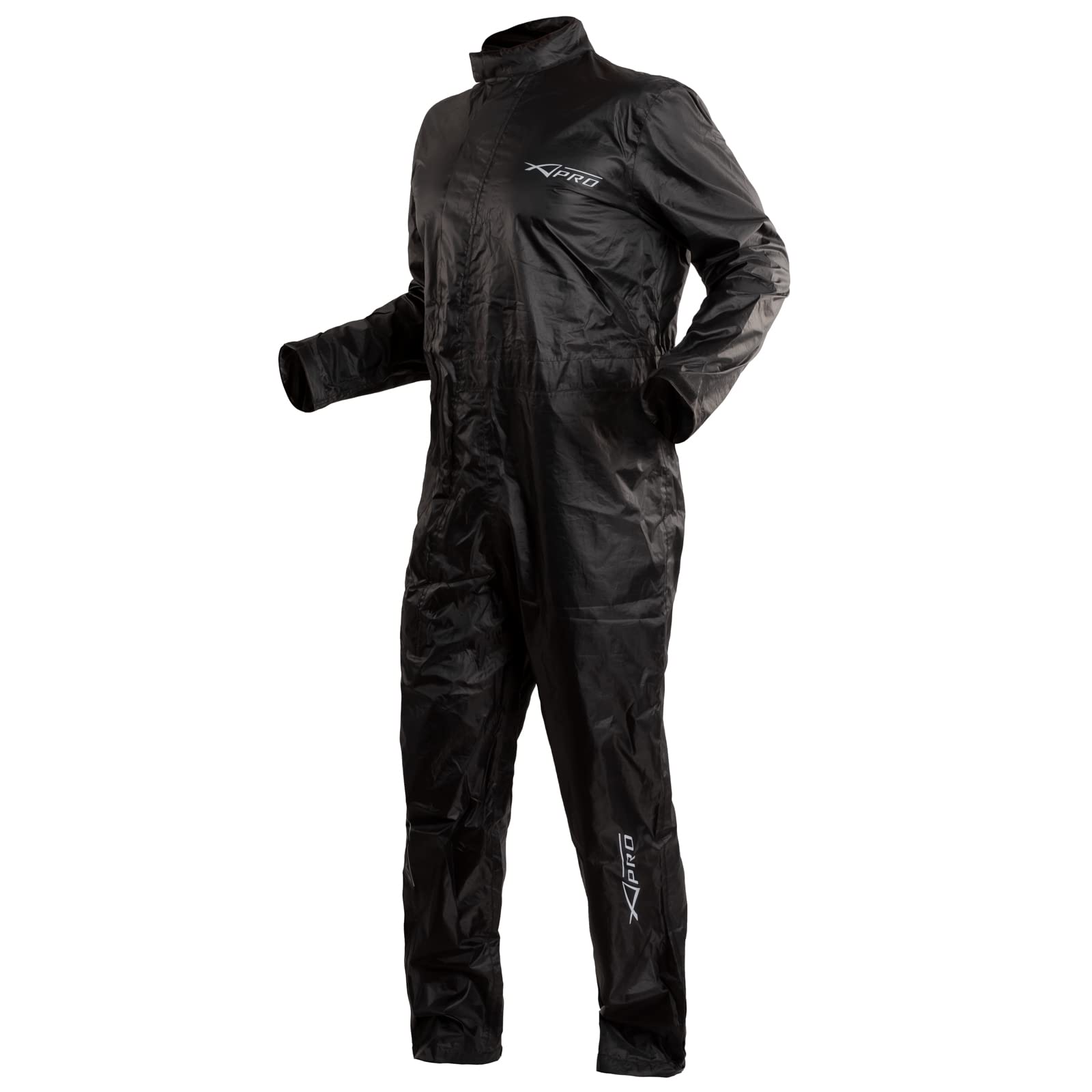 A-Pro Tuta Intera Impermeabile Moto Anti Pioggia Marsupio Acqua Ripieghevole Nero L