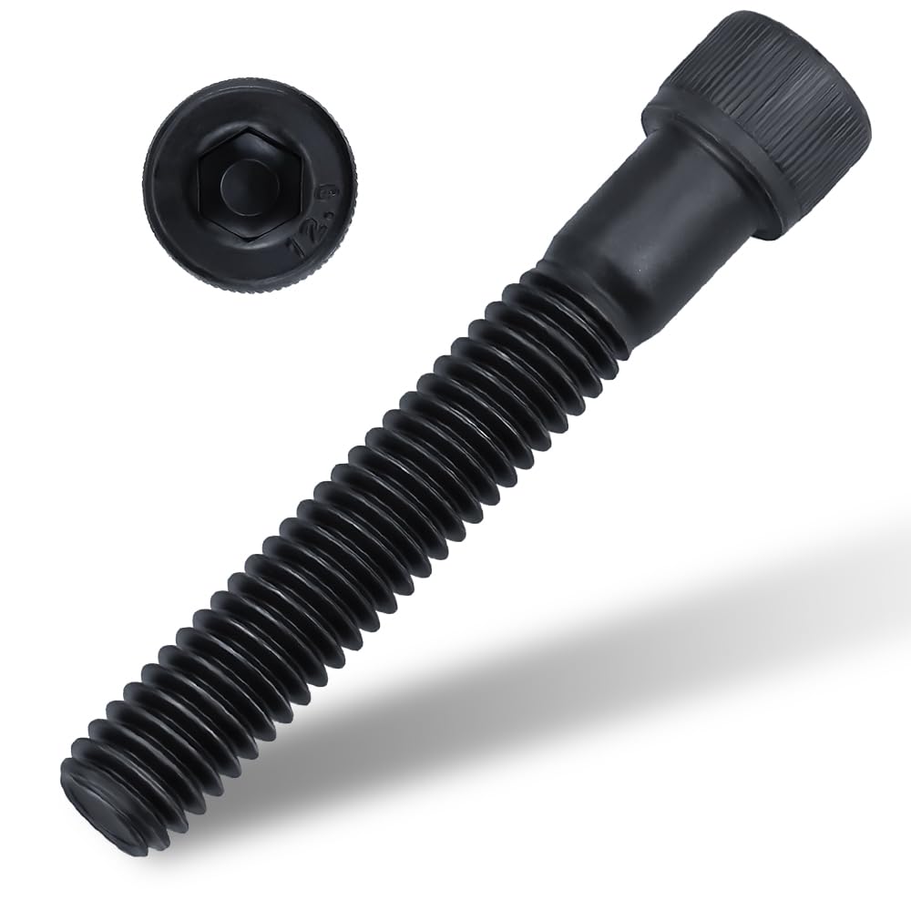 1/4-20 x 1-1/2" Socket Head Cap Screws Bolts, 12.9 Grade Alloy Steel, Black Oxide Finish, Allen Hex Drive, Partial Thread, 50 PCS