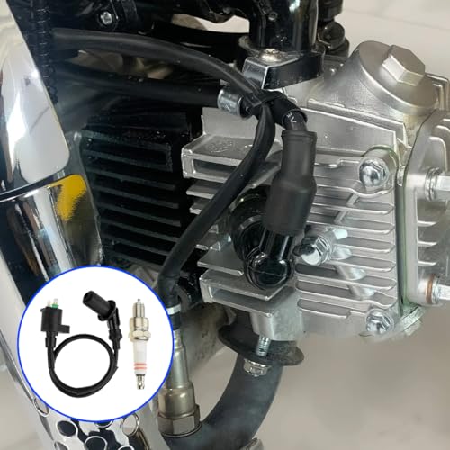 Image of Mandark High Performance Racing Ignition Coil with Electrode Spark Plug, Vehicle Interior Accessories, Compatible with GY6 50cc 125cc 150cc Motorcycle ATV Scooter Moped Go Kart