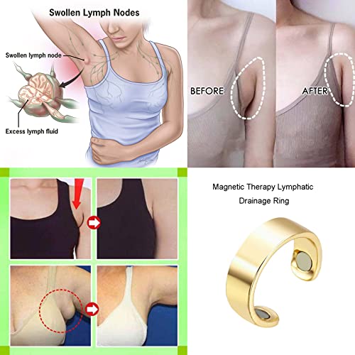 4 Pcs Lymphatic Drainage Therapeutic Ring For Women Men Blood Sugar Control Rings Set Lymphatic Detox Rings Adjustable Glucose Control Rings(4 Colors) #TOP2