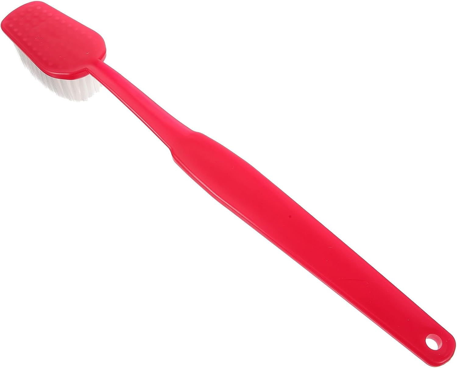 Creative Large Body Bath Brush Toothbrush Shape Back Scrubber with Hanging Hook Red for Shower Use Exfoliating Body Scrubber Bath Supplies