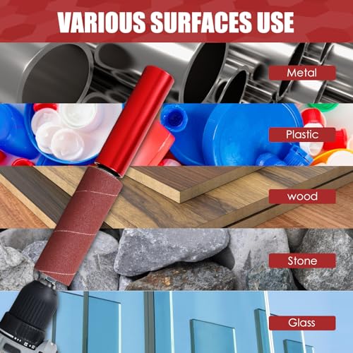 image for KTZCTPCA Drum Sander Set, Portable Rubber Sanding Drum Spindle Sander 