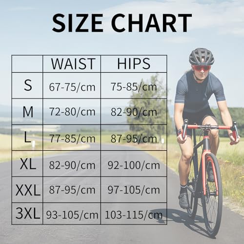 Lalieffacely Cuissard Velo Homme, 5D Rembourré Short Cycliste Résistant Aux Chocs Séchage Rapide Respirant Maillot Velo Homme Cycliste Short VTT Rembourré pour Moto VTT Tenue, L – vue 6