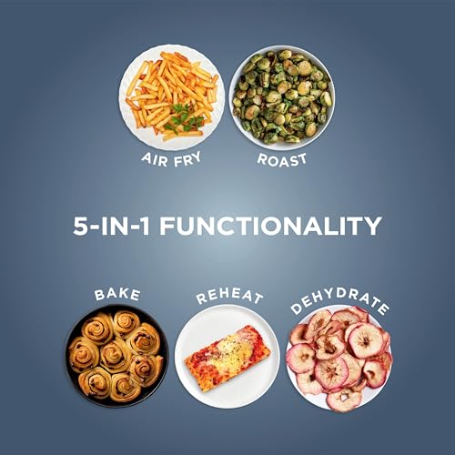 Image of Ninja Air Fryer Pro 5-in-1 | 5 QT Capacity, Air Fry, Bake, Roast, Reheat, and Dehydrate, Air Crisp Technology | Nonstick Basket & Crisper Plate | Cyberspace | AF142BL