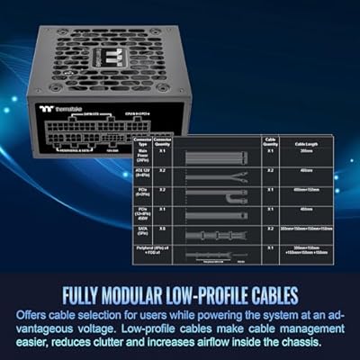 Thermaltake Toughpower SFX 850W 80Plus Platinum ATX 3.1 Standard Power Supply; 450W 12V-2x6 Connector Included; Full Modular; 90mm FDB Fan; PS-STP-0850FNFAPU-1;