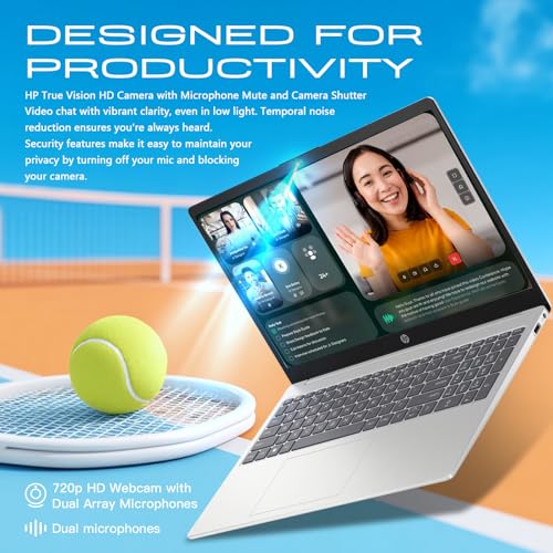 Image of HP Touchscreen 15.6-inch Laptop Computer for Business & Student - 8GB RAM, 512GB SSD, Intel 13th Gen Core i3 1315U, HD Touch Display, AI Copilot, Wifi6, Fast Charge, HD Camera, Win 11 Pro, Accessories
