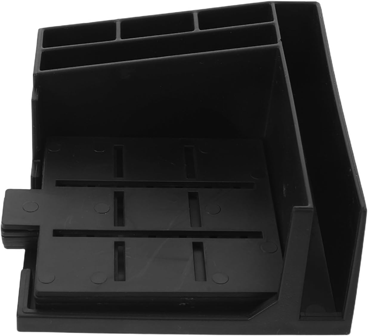 Alasum Plastic Notepad Holder with Easy Access Convenience and Multi Scene Versatility with Template for Desk , Memo Pad Organizer Fits 3x3 Inch Notes , Suitable for Office and Home Use