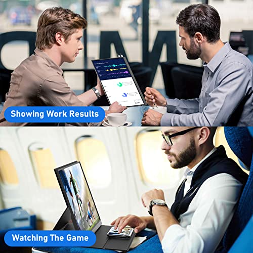 Image of 4K Portable Monitor, 3840x2160 15.6'' FHD 4K Laptop Monitor IPS Display with USB Type C & Mini HDMI Port Built-in Speakers & Cover Travel Monitors Compatible with PC, MacBook