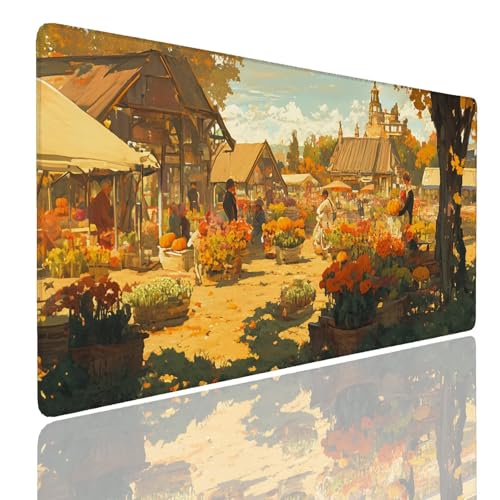 Tapis de souris gaming XL 900x400mm imperméable en caoutchouc antidérapant sous main Pumpkin