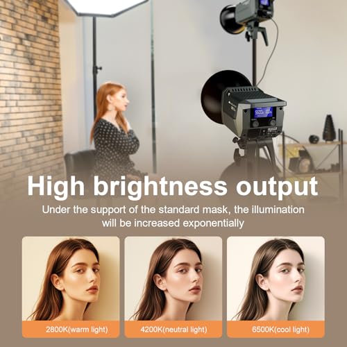 Foco LED COB 200W ideal para grabar tutoriales de maquillaje en casa con luz natural 4