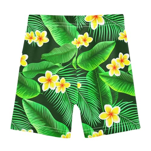 Palm Banana Leaves Dark Girls Bike Shorts Toddler Under Dress Dance Shorts Girl Clothes for Sports,4T2