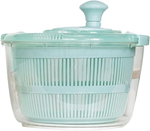 Molinillo de ensalada y picador, cesta coladora con cerradura y tapa de bloqueo Smarts, almacenamiento compacto, fácil operación de empuje,