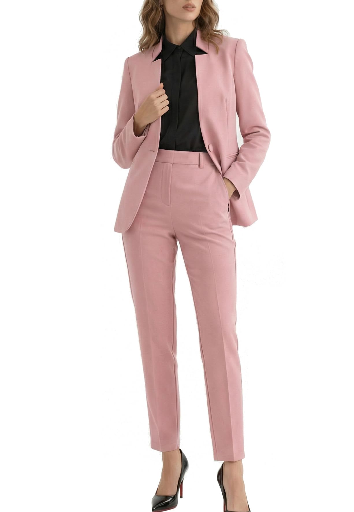 Traje de Mujer Elegante con Chaqueta y Pantalón – Conjunto Formal para Oficina, Eventos y Negocios – Tailleur Mujer Ajustado y Cómodo