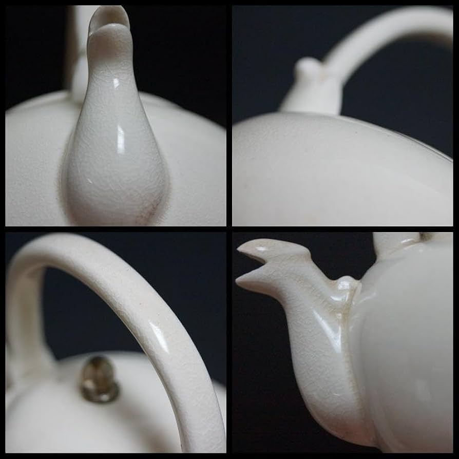 Amazon | 明治期 白泥獣口 提手式急須 高台水注 煎茶道具時代物品 Amazon | 明治期 白泥獣口 提手式急須 高台水注 煎茶道具時代物品