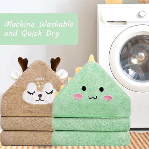 Image of Hooded Baby Towels - Premium Ultra Soft Organic Baby Bath Towel - Absorbent and Hypoallergenic Towels for Baby Boy Girl, Toddler, Newborn Essentials (Green)
