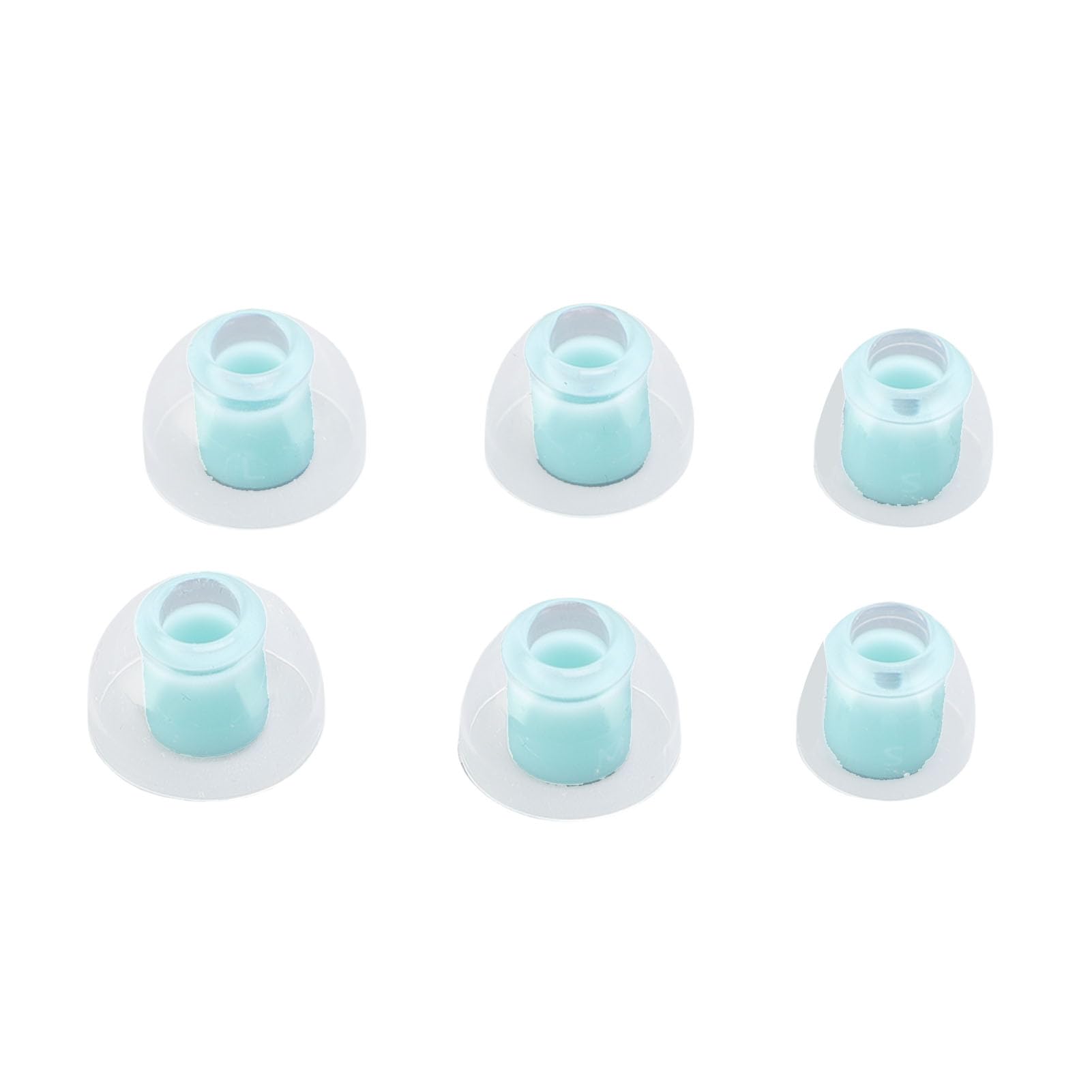 SIXRUN 4mm Foro Interno Silicone Auricolari Cuscinetti, 3 Paia S M L