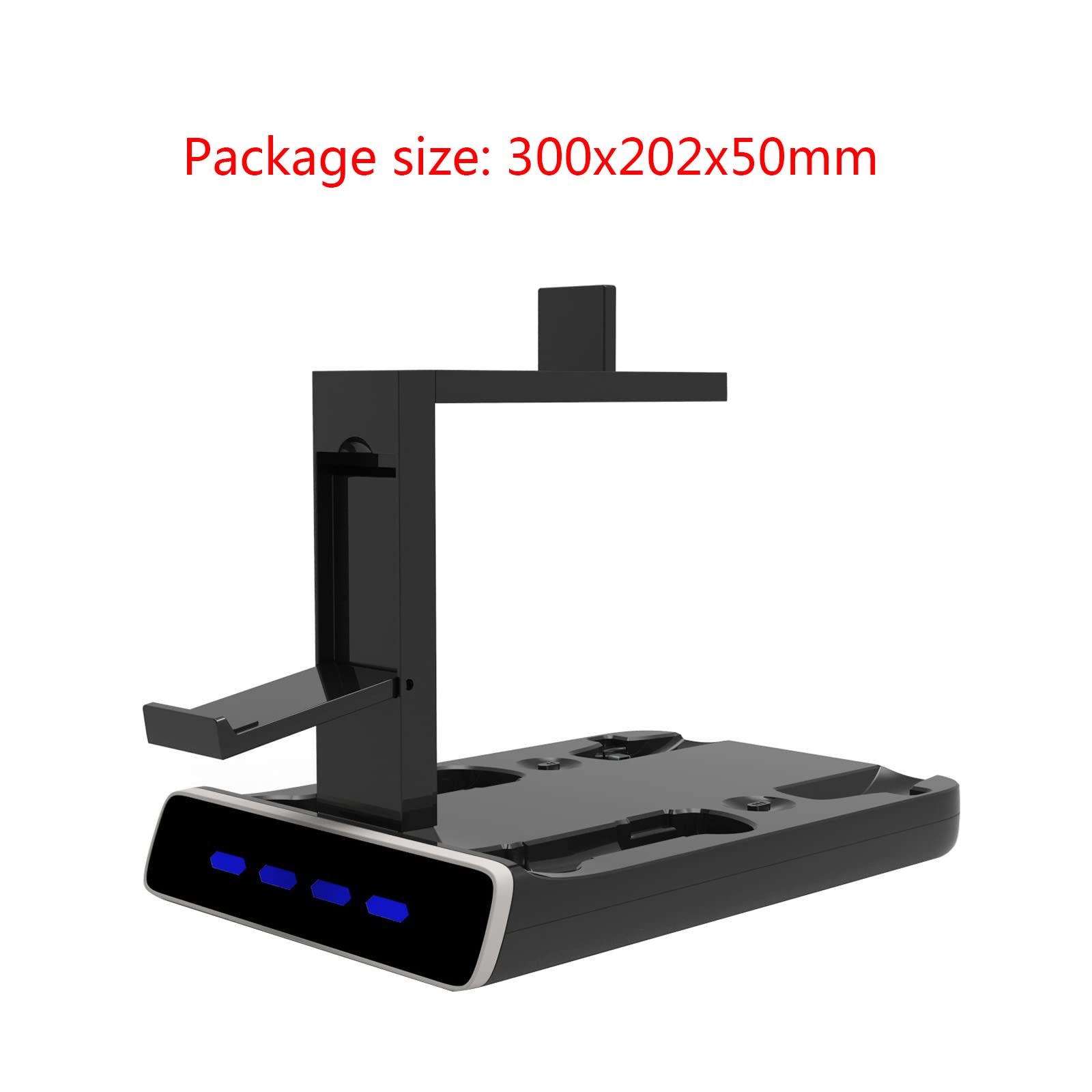 Controller-Ladestation mit VR-Headset-Display-Ständer, Controller-Ladestation & LED-Anzeigen, kompakte Größe Headset-Ständer Ladegerät