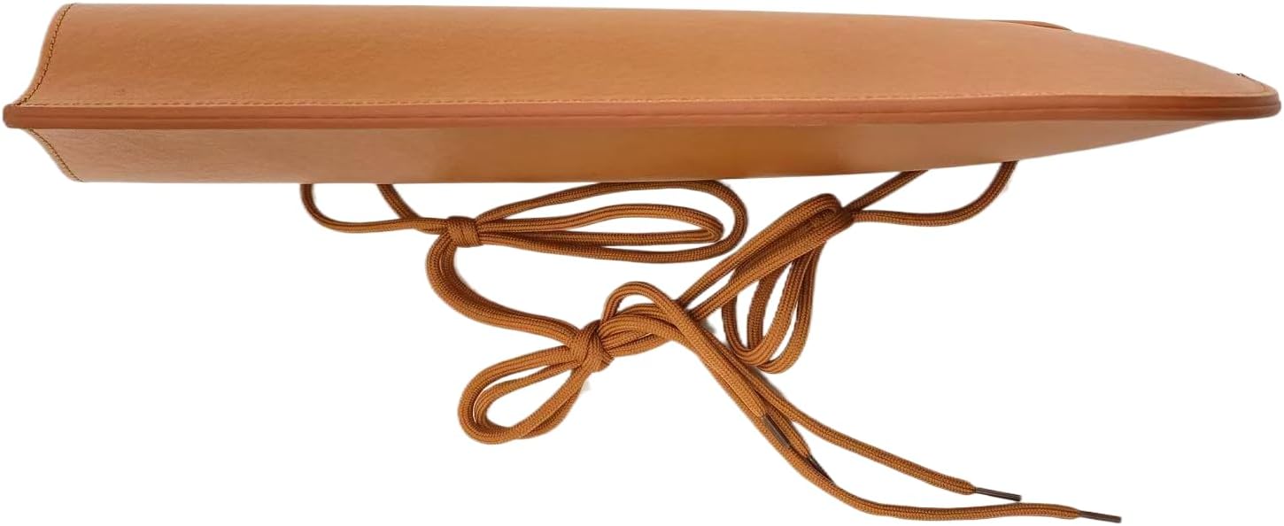 Upright Bass bow quiver, Leather Bass bow case, Sturdy Bow bag Holder for German and French bass bow, Bass Instrument Strings Accessories (Brown)