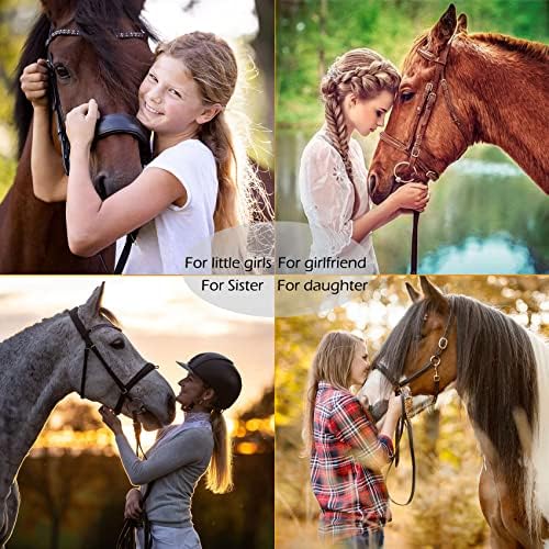 ITESSY Silver Girl and Horse Pendant Necklace for Girls, Sterling Silver Horse Necklace Gifts for Girls Jewellery Gifts for Horse Lovers Women, Horse Necklace for Her