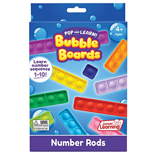 Image of Number Rod Bubble Boards: Junior Learning Pop and Learn, Learn to Count Out Numbers, Math and Sensory Learning, for Ages 4+, Grade Pre-K
