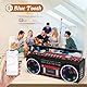 Tragbare Kassettenspieler Boombox AM/FM/SW Radio Stereo, CasetteTape Player Recorder, MP3 Bluetooth USB RGB Lichter TF Karte (Rot)