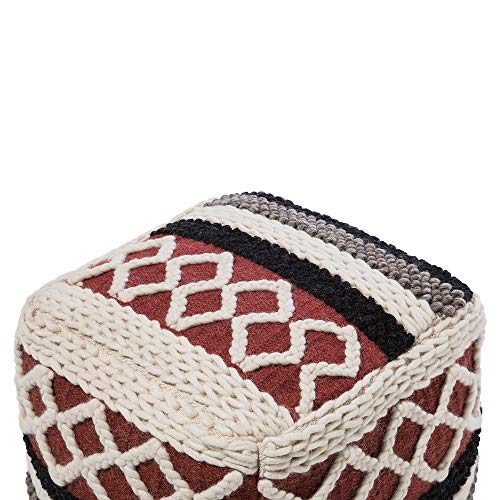 Beliani Pouf Sitzpouf Ottomane bunt Boho Sagar – Bild 6