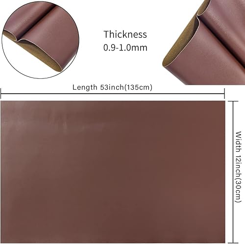 Miniatura 68 de HYANG - Hojas de piel sintética de color liso beige, 1 rollo de 12 x 53 pulgadas, piel sintética ideal para hacer proyectos de manualidades hechos a