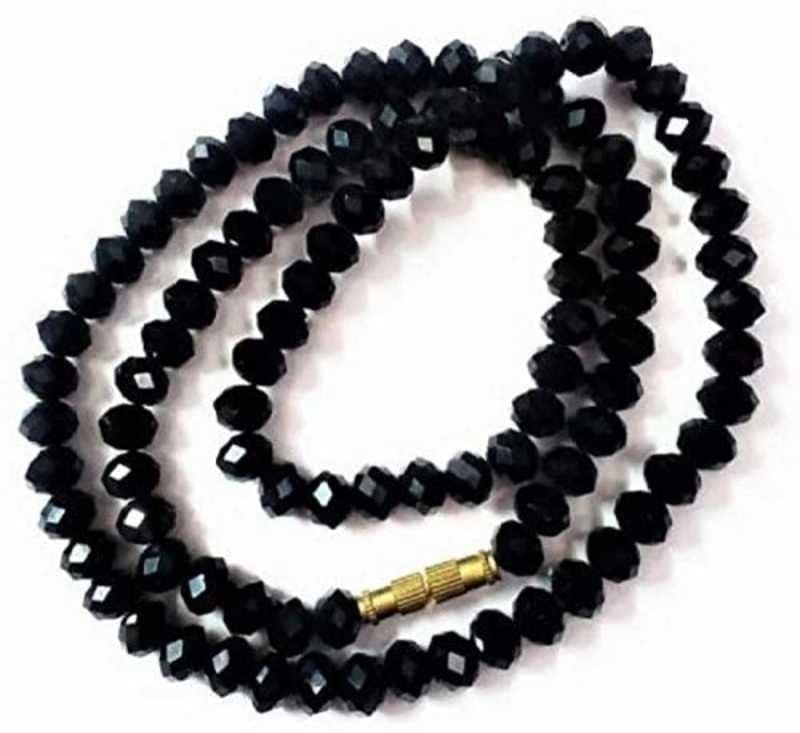 bhumi creation Black Crystal Glass Stone Beaded Necklace Mala for Women and Girls Fashion Jewellery-picture-25