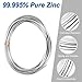 uxcell 2Pcs Zinc Wire, 99.995% High Purity Solid Zinc Bar 1/16