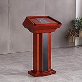 * - Exquisito y elegante: el podio de madera de alta calidad está compuesto por tableros y estructuras de madera. El diseño rojo europeo y americano hace que el podio se vea elegante, hermoso y más noble y convincente.
