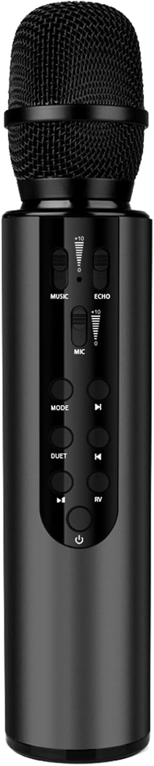 Handheld Karaoke Microphone, Miniature Microphone for Kids, Home KTV Player, Essential for Family Parties, HighFidelity Sound Quality (Pink)