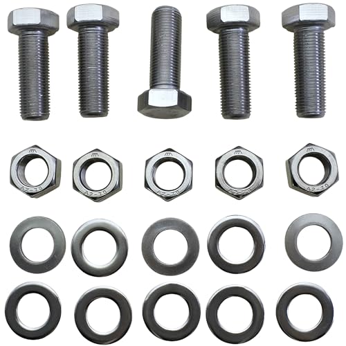 Boulons à tête hexagonale M14 x 45 mm Lot de 5 vis en acier inoxydable 304 BLT-049