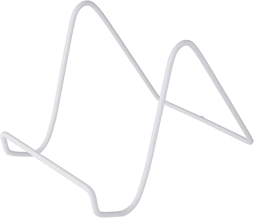 Miniatura 1 de Bard's Soporte de caballete de alambre blanco cubierto de vinilo, 6 pulgadas de alto x 5.5 pulgadas de ancho x 8 pulgadas de profundidad