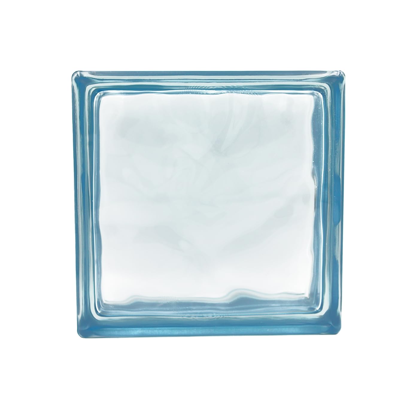 Bloque de vidrio Reflejos Ondulado color Indigo | cm 19x19x8 | Unidad de venta 1 caja de 6 pzas | Euro/pza. 5,50
