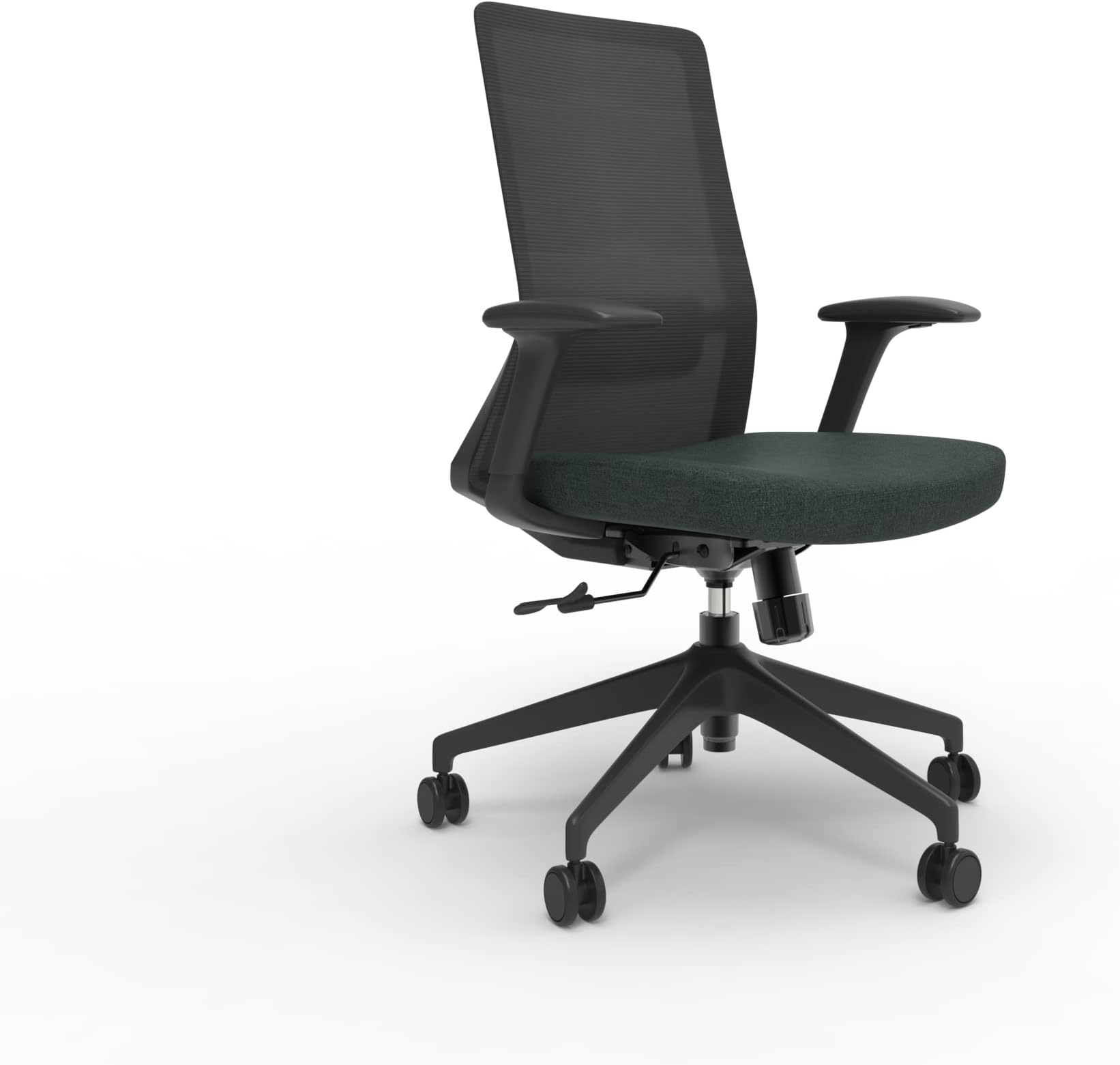 BAFCO Mid Back | Ergonomic Office Executive Adjustable Height | Comfort Mesh Wide Seat | Home Working Study Office Staff Chair (Black)
