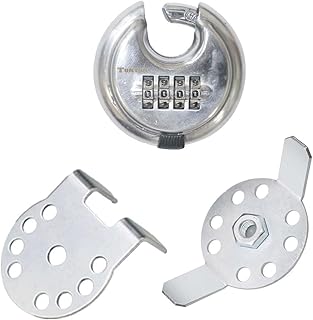 RV Double Propane Tank Locking Device 1/2”-13 Threads Shaft Anti-Theft Dual Propane Tank RV Shackle Lock RV Gas Tank Passwork Lock Security