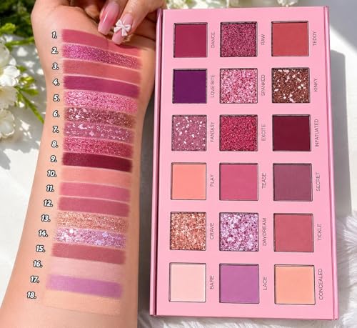 Image of Nude Edition Eyeshadow Palette 18 Color Shades for Eye Makeup Semi-Matte Finish