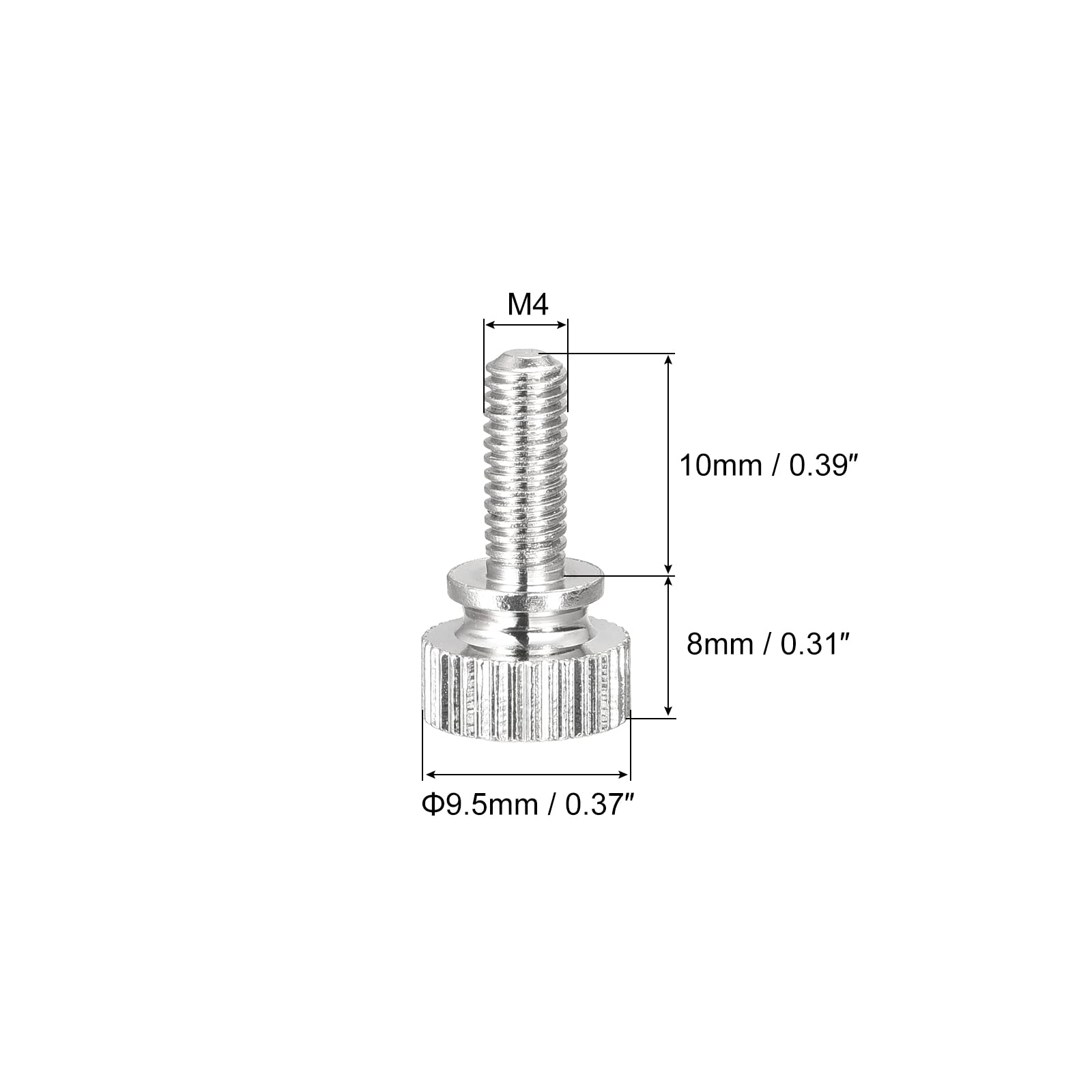 Laiton Molette Pouce Écrous, M8x1.25mm Boutons Attaches pour 3D Imprimante 4Pcs