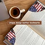 Bookmarks 2 Pack Book Lovers Corner Funny Leather Accessories Reading 3.5 * 3.5inch Page Markers for Women Men Student Teacher Retirement Birthday Gifts
