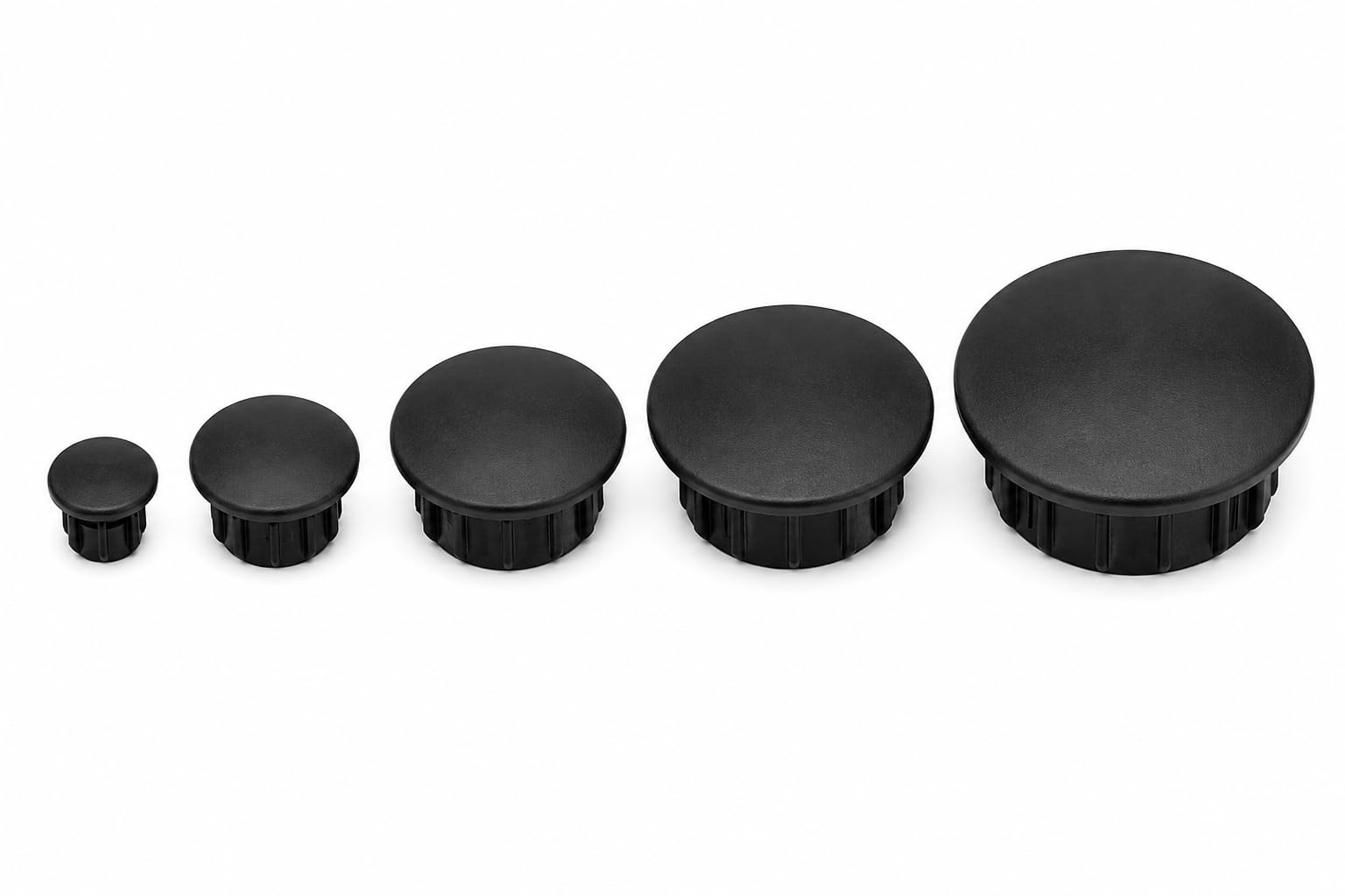 LogistSystem Cover Plugs for Bore Diameter 10 mm – Black RAL 9005 | Pack of 10 | PE Blanking Plug Cover Caps | Head Diameter 13 mm | ZDO.10