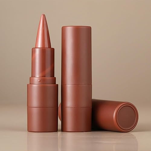 Miniatura 156 de AMY'S DIARY Juego de 2 delineadores de labios y lápiz labial color marrón palisandro mate, brillo de labios verde, lápiz labial líquido mate, 24