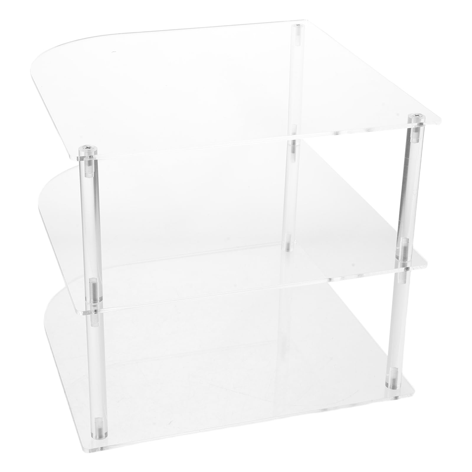 Organisateur d'étagère d'angle en acrylique à 3 niveaux pour cuisine