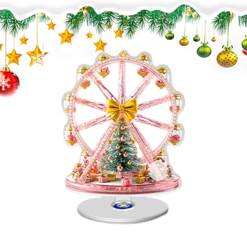 Huvqianu Riesenrad Dekoration,2D Vintage Riesenräder - Rotierende...